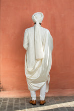 Load image into Gallery viewer, CREAM MATKA ACHKAN WITH MONGA KURTA AND CHURIDAR