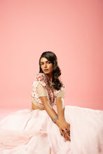 Load image into Gallery viewer, Basby pink organza lehenga set