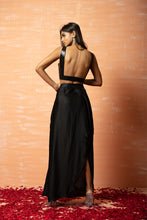 Load image into Gallery viewer, Black Sequins Jacket and hoti Skirt Set