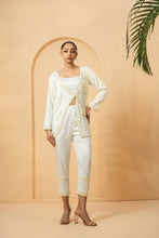 Load image into Gallery viewer, Ivory embroidered co-ord set