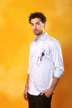 Load image into Gallery viewer, Sky Blue Shirt with Abstract Embroidery