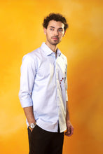 Load image into Gallery viewer, Sky Blue Shirt with Abstract Embroidery