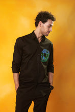 Load image into Gallery viewer, Black Shirt Multi coloured Skull