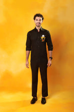 Load image into Gallery viewer, Black Shirt with Donald Duck Embroidery