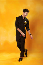 Load image into Gallery viewer, Black Shirt with Donald Duck Embroidery