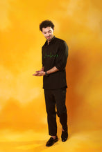 Load image into Gallery viewer, Black Shirt Heart Beat Embroidery