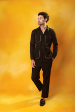 Load image into Gallery viewer, Black Co-ord Set with Gold Detailing