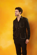 Load image into Gallery viewer, Black Co-ord Set with Gold Detailing