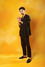 Load image into Gallery viewer, Black Shrug with Tshirt and Trouser