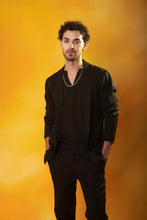 Load image into Gallery viewer, Black Shrug with Tshirt and Trouser