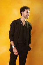 Load image into Gallery viewer, Black Shrug with Tshirt and Trouser