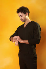 Load image into Gallery viewer, Black Shrug with Tshirt and Trouser