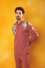 Load image into Gallery viewer, Carrot Pink Handpainted Co-ord Set