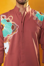 Load image into Gallery viewer, Carrot Pink Handpainted Co-ord Set