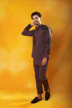 Load image into Gallery viewer, Dark Mauve Handpainted Co-ord Set