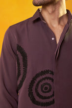 Load image into Gallery viewer, Dark Mauve Handpainted Co-ord Set