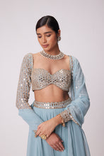 Load image into Gallery viewer, POWDER BLUE LEHENGA PANTS SET