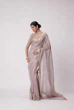 Load image into Gallery viewer, ASH PINK ORGANZA SAREE SET