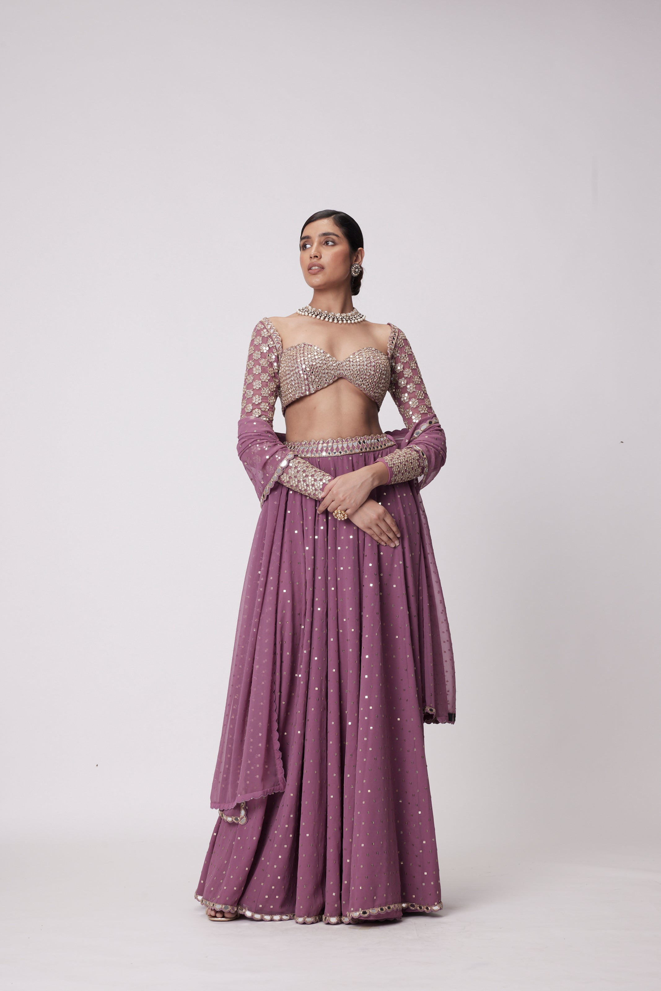 Mauve Miray Lehenga Set