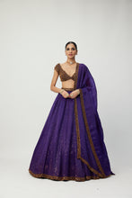 Load image into Gallery viewer, Royalty Purple Sequins Scattered Lehenga Set