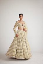 Load image into Gallery viewer, Fern Green Chandelier Pearl Drop Heavy Lehenga Set