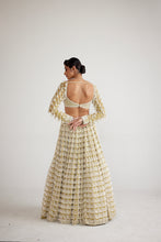 Load image into Gallery viewer, Fern Green Chandelier Pearl Drop Heavy Lehenga Set