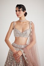 Load image into Gallery viewer, Deep Beige Chandelier Pearl Drop Lehenga Set