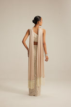 Load image into Gallery viewer, Light Beige One Shoulder Pencil Skirt With Stole Set