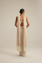 Load image into Gallery viewer, Light Beige V neck Pencil Skirt Set.