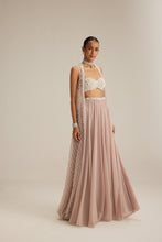 Load image into Gallery viewer, Ash Pink Pearl Drop Jacket Skirt Set