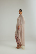 Load image into Gallery viewer, Ash Pink Pearl Drop Kurta set with Dupatta