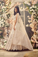 Load image into Gallery viewer, PEACH ORGANZA HAND EMBELLISHED LEHENGA
