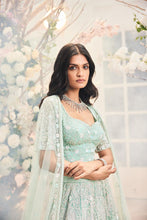 Load image into Gallery viewer, Aqua heavily embellished lehenga