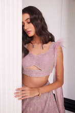 Load image into Gallery viewer, ESME LILAC PINK EMBROIDERED LEHENGA WITH BLOUSE