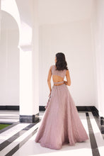 Load image into Gallery viewer, ELUNA LILAC PINK EMBROIDERED LEHENGA SET