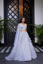Load image into Gallery viewer, EDONIA POWDER BLUE LEHENGA SET