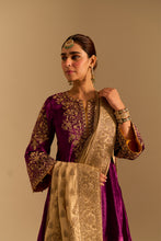 Load image into Gallery viewer, Eira - Deep Purple A-line Kurta with Dhoti