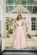 Load image into Gallery viewer, Pink organza heavily embellished lehenga