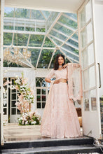 Load image into Gallery viewer, Pink organza heavily embellished lehenga