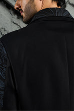 Load image into Gallery viewer, Black Abstract Wave Shacket Set
