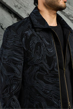 Load image into Gallery viewer, Black Abstract Wave Shacket Set