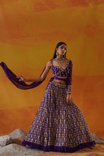 Load image into Gallery viewer, Purple georgette lehenga choli set
