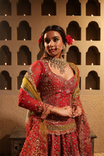 Load image into Gallery viewer, Maroon embroidered lehenga set