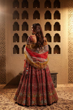 Load image into Gallery viewer, Maroon embroidered lehenga set