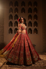 Load image into Gallery viewer, Maroon embroidered lehenga set