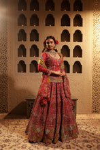 Load image into Gallery viewer, Maroon embroidered lehenga set