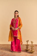 Load image into Gallery viewer, Nooren - Hotpink Kurta with Flared Palazzo and Dupatta