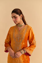 Load image into Gallery viewer, Nooren - Orange Kurta with Flared Palazzo and Dupatta