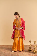 Load image into Gallery viewer, Nooren - Orange Kurta with Flared Palazzo and Dupatta