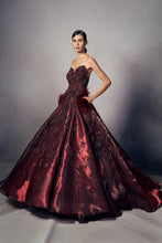 Load image into Gallery viewer, Candice Metallic organza gown